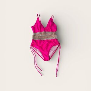 Vibrant Pink Two-Piece Swimsuit